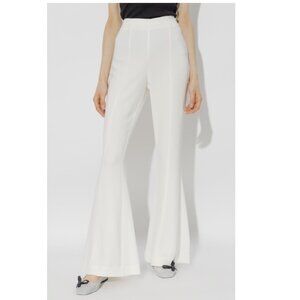 Diane Von Furstenberg Barcelona Ivory High Waisted Dress Pants Flare Size 4